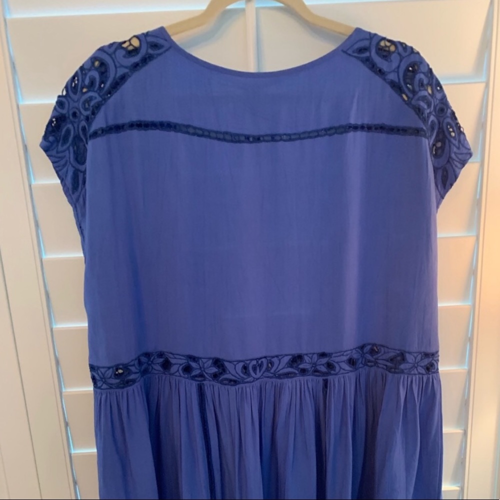 Free People blue backless dress